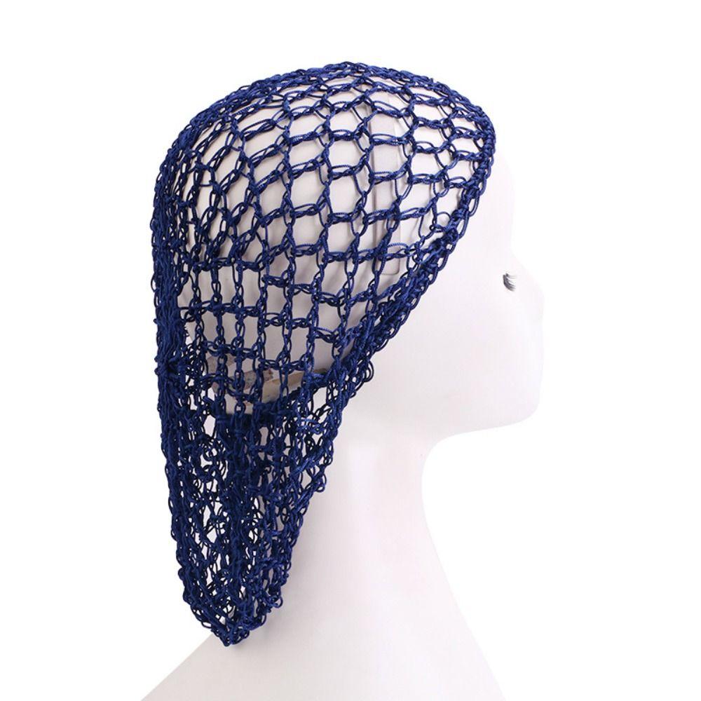 Turban Hat Black Wig Caps Handmade Crochet Hair Snood Hair Accessories Mesh Hair Net for Sleeping