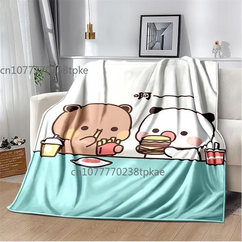 Cute Bubu and Dudu Series Blanket Flannel Cozy Soft Fleece Bedspread Classic Cartoon Blanket,Decke