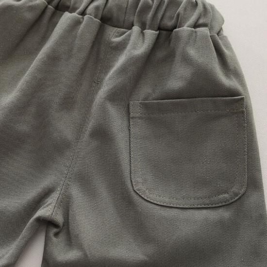 Одежда для маленьких мальчиков, летняя новая модная футболка с большим карманом + шорты, однотонная хлопковая футболка из двух предметов