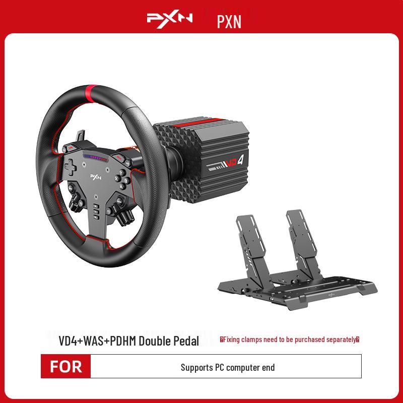 Игровой руль Lai Shida 8PXN VD4 с базой Direct Drive 4 Нм и магнитными педалями Hall, гоночный симулятор.