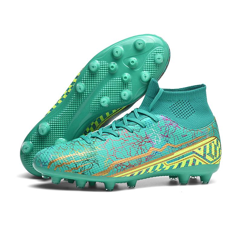 Мужские футбольные бутсы с длинными шипами и высокой лодыжкой, футбольные бутсы AG/TF, детские уличные бутсы для травы, футбольные бутсы, тренировочные спортивные футбольные бутсы