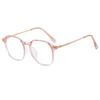 Ultra-light square and round face myopia glasses women's anti-blue light radiation can be matched with degrees of plain face artifact to show a small