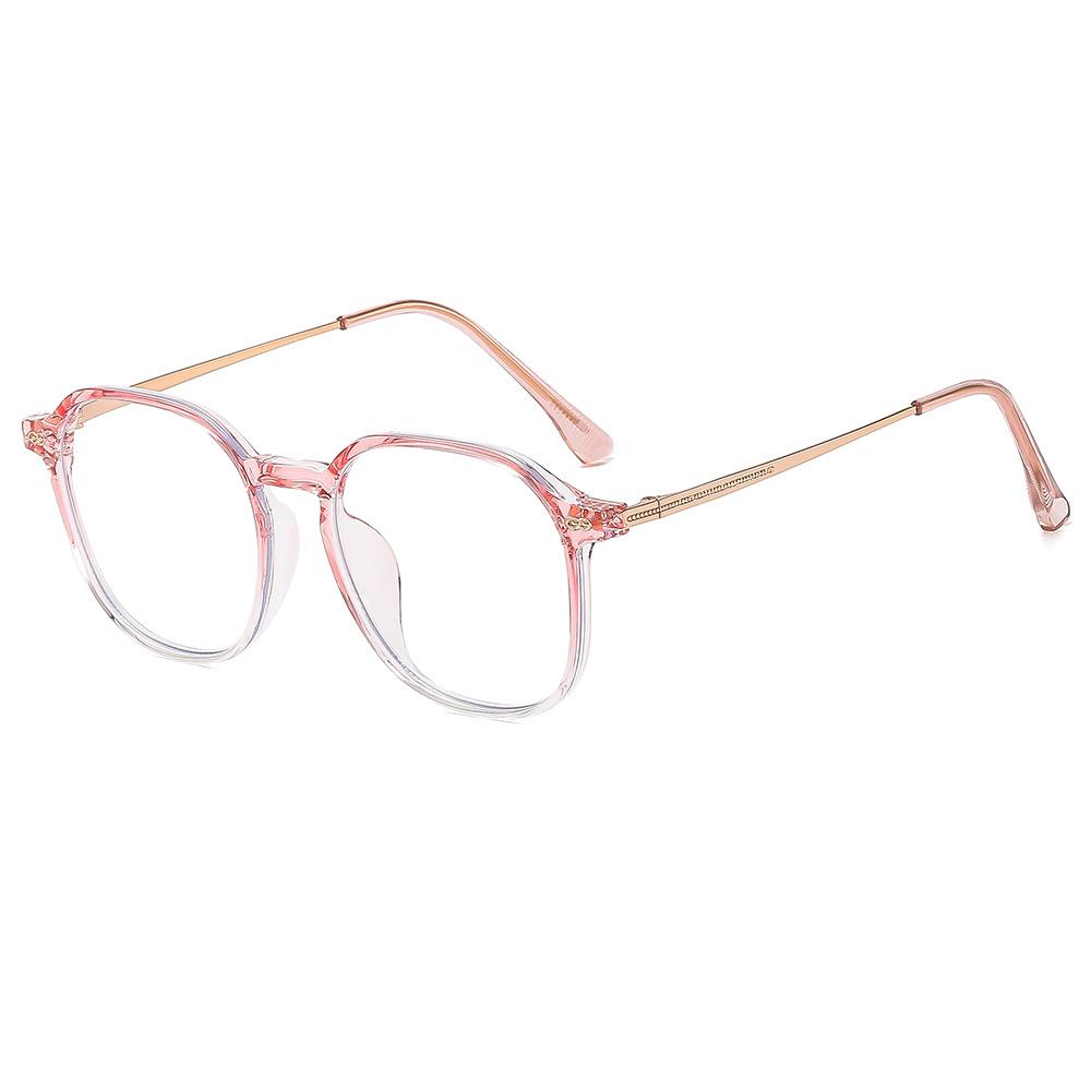 Ultra-light square and round face myopia glasses women's anti-blue light radiation can be matched with degrees of plain face artifact to show a small