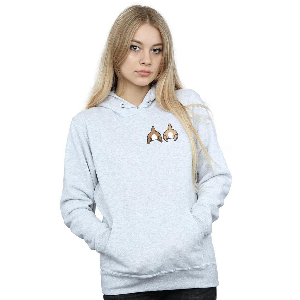 Disney Womens/Ladies Chip N Dale Backside Breast Print Hoodie