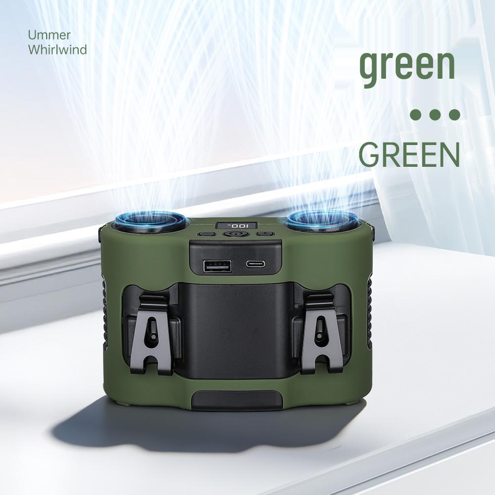 Portable Dual-Outlet Waist Fan, 20,000 mAh with High Wind Power for Outdoor Construction and Meetings