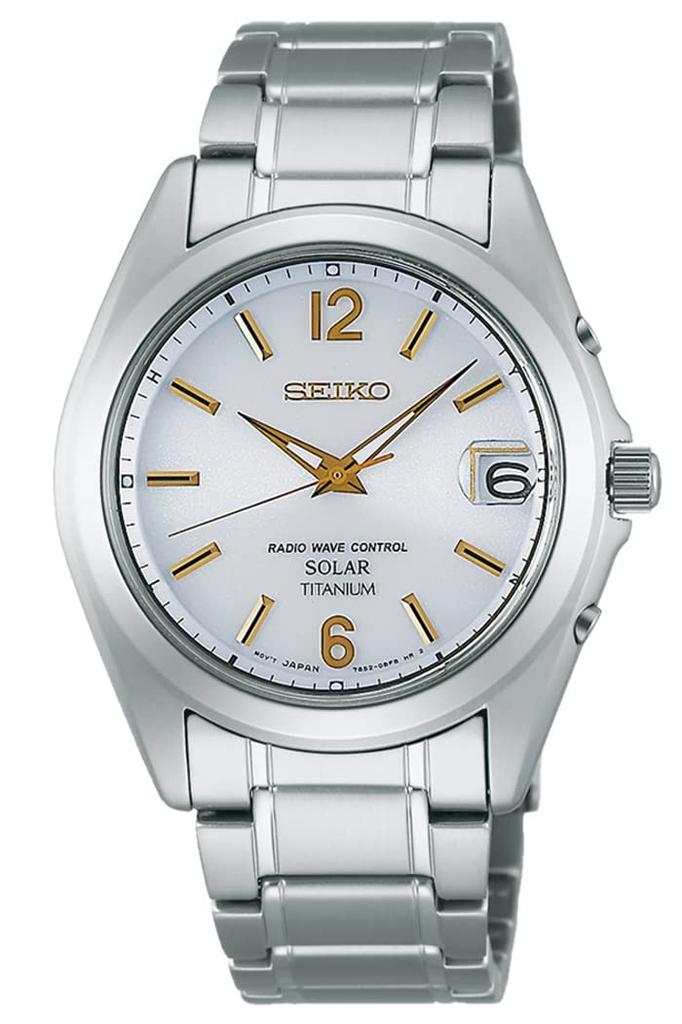 Seiko Selection Titanium Solar Watch Silver Men's Radio-Controlled SBTM227,