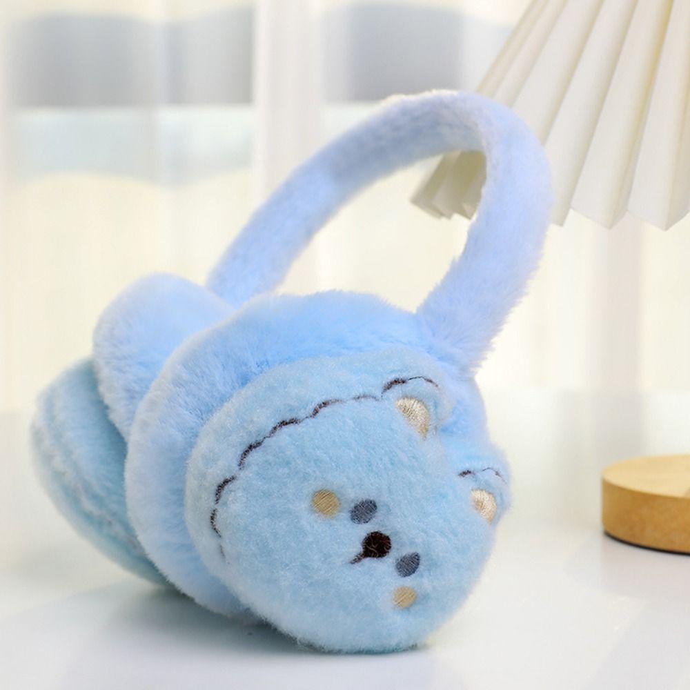 Cute Winter Warm Earmuffs Animal Folding Earflap Plush Ear Warmer  Outdoor Cold Protection