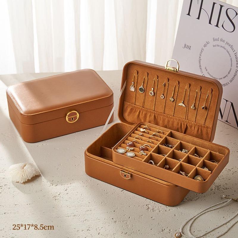 Large capacity new multi-layer jewelry storage box, high-end lockable jewelry box, multifunctional
