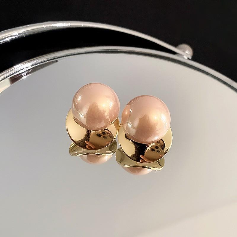 Pearl Tassel Earrings with Silver Needle & Floral Design – Medieval Vintage Style for Women