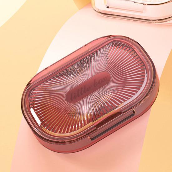 Портативный дорожный держатель для ватных палочек, коробка для хранения зубных протезов, полупрозрачный пылезащитный компактный размер, диспенсер для нити, органайзер для резинок для волос