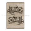 Vintage Tractor Art 2 Metal Sign Garage Room Wall Decoration Cinema Living Custom Tin Vintage Home Bar Cave Classic Plaques