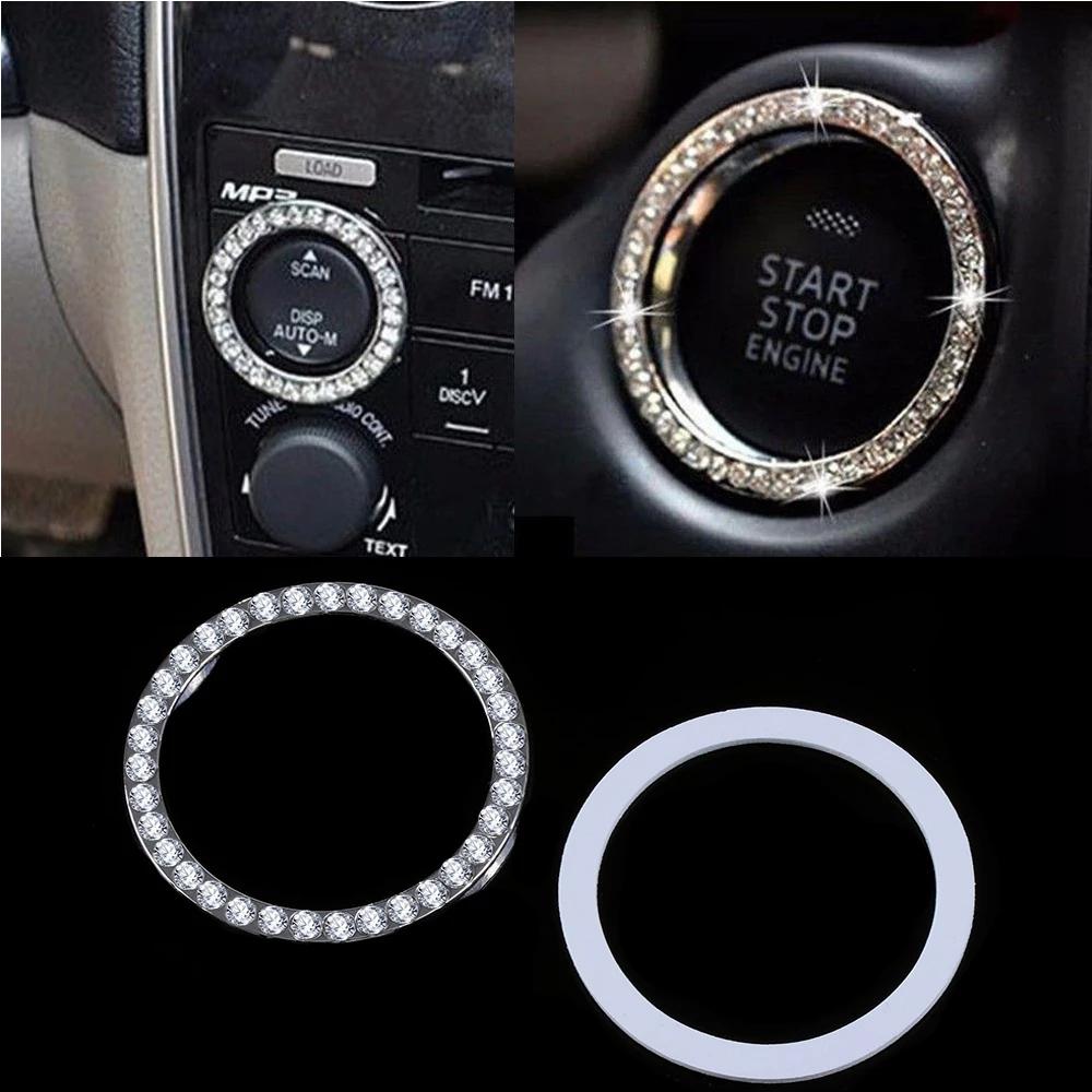 Cover Car Start Decorative Circle Start Stop Engine Decorative  Ring Switch Button Decor