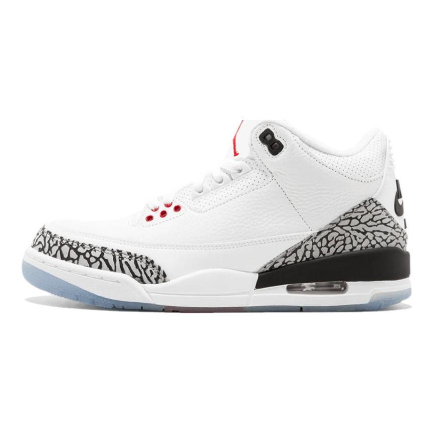 Jordan 3 Ретро Линия штрафного броска Белый цемент Jordan 923096-101
