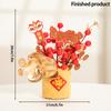 2026 Chinese Wealth Fruit Pot Decoration Chinese New Year Desktop Ornament Spring Festival Gift Decor Blessing Flower Bucket