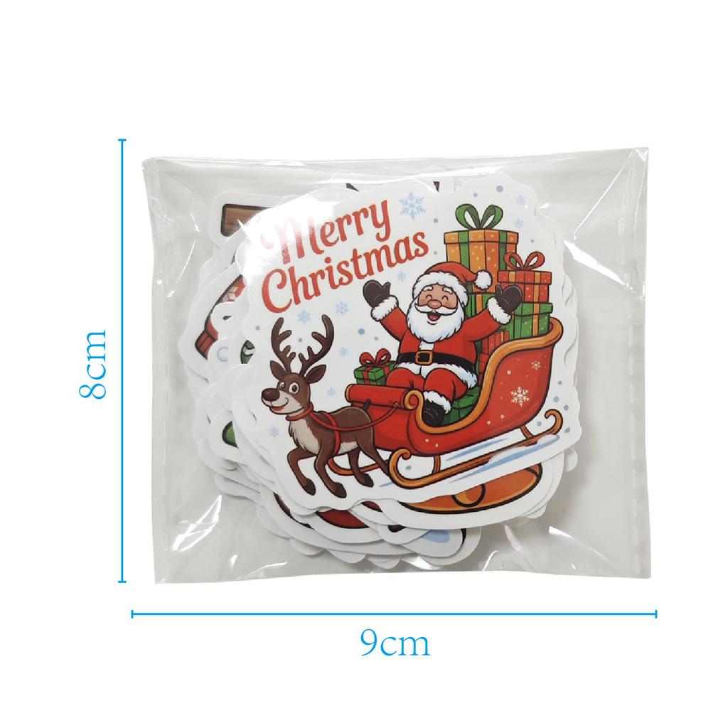 New Christmas Stickers 50 100 Holiday Gift Decoration Vinyl Vinyl Christmas Stickers