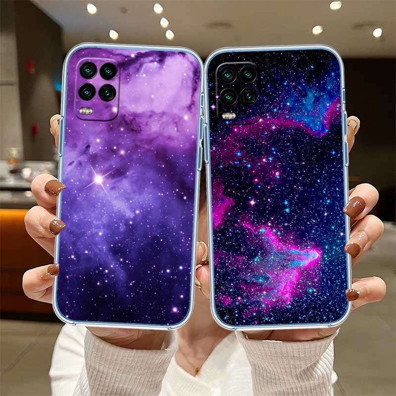 UP43 Purple Space Star Transparent Phone Case for Samsung Galaxy A04 A04S A14 A23 A34 A54 M23 M33 M52 M53