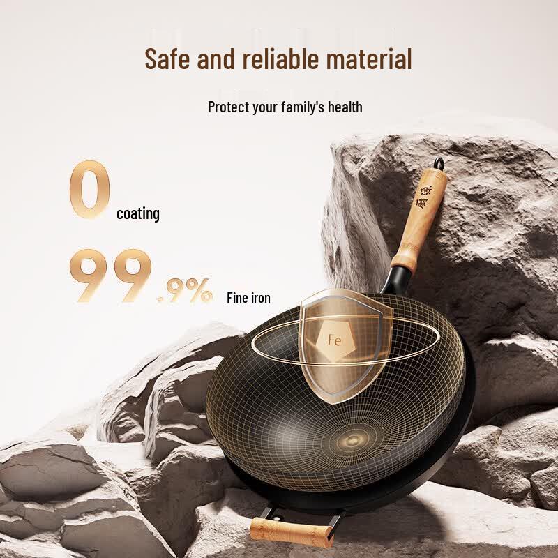 Robam CJ2T Series 32cm Refined Iron Non-Stick Wok