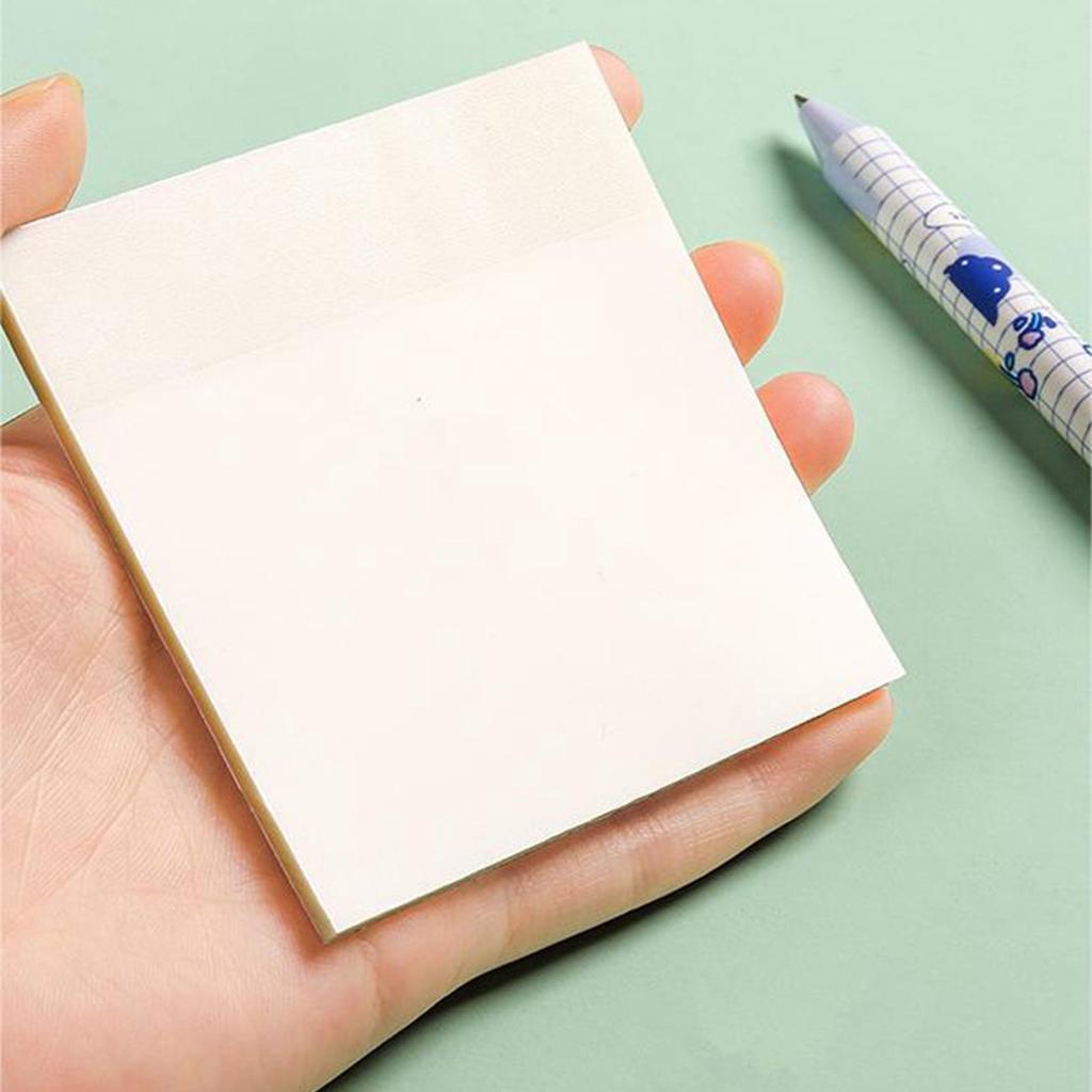 Dvkptbk Transparent Sticky Notes 3x3 Inch 2 Pack 50 Sheet Self Adhesive Clear Notepads Water Resistant Reusable See Through Note Pads for Books Sc
