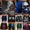 Vintage Skull Ghost Boxing Muay Thai Kickboxing Shorts Pants 3D Print Training Unisex Men Women Quick Dry Fitness Gym Sport Workout Casual Streetwear