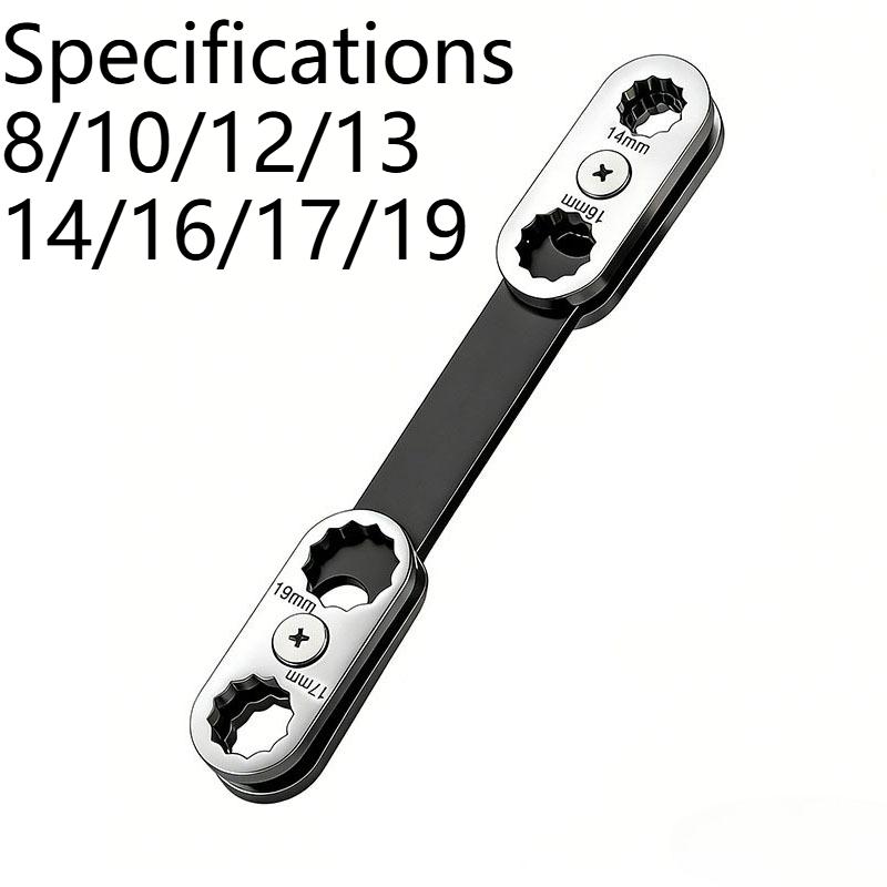 1pcs 8 in 1 Multifunctional Adjustable Wrench 360° Rotating Combination Spanner Universal Auto Repair Tool