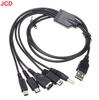 JCD 5 in 1 USB Charging Cable For New 3DS XL NDS Lite NDSI LL WII U Charger For GBA For PSP 1000/ 2000 3000 Gaming Cable