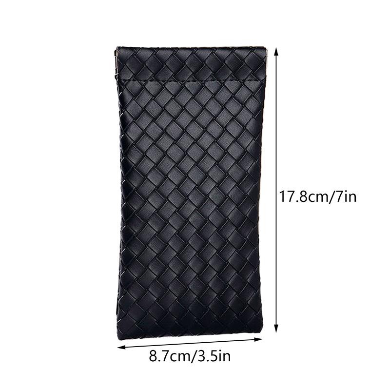 1 шт. тканая сумка для очков, коробка для солнцезащитных очков, портативная водонепроницаемая сумка для очков, защитный чехол для очков из искусственной кожи, сумка для хранения