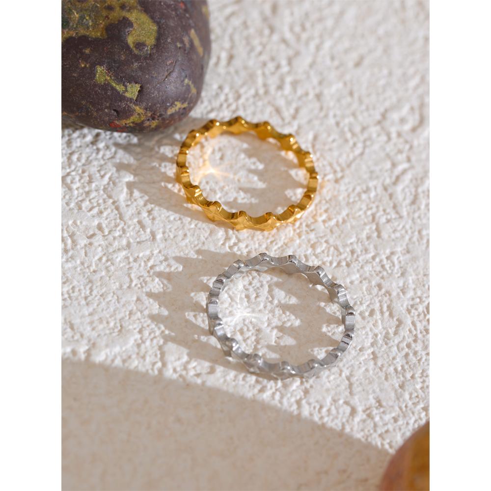 Eetit Минималистское тонкое геометрическое кольцо из нержавеющей стали золотого и серебряного цвета, модные универсальные повседневные ювелирные аксессуары