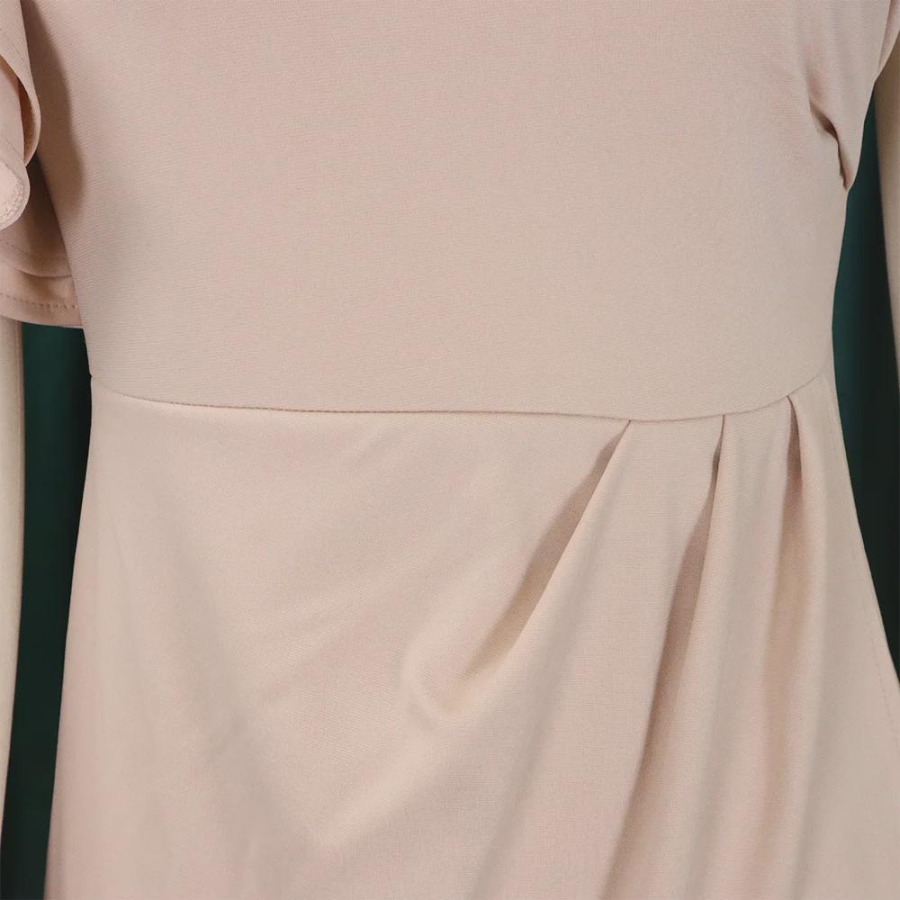 D393 Women's Summer Fashion One-Shoulder Ruffle Pencil Skirt Dress