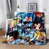 Japanese portable Dragon Cartoon Ball flannelette lightweight thin sheet sofa cover family office casual warm throw blanket.