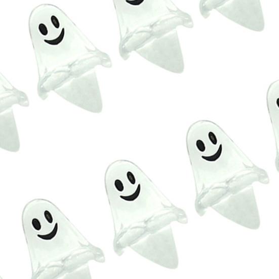 20 Pcs Mini Ghost Ornaments Sitting Ghost Miniatures Halloween Screaming
