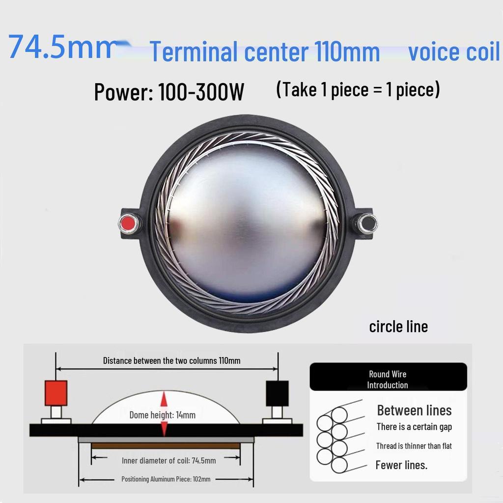 Ремонтные детали для диафрагмы высокочастотного динамика: 25-75 Жила Круглая Плоская Проволока