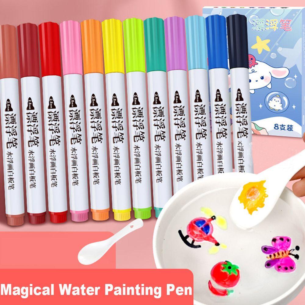 Magic Ceramic Spoon Colorful Mark Pen Magical Water Painting Pen Whiteboard Markers Doodle Pen