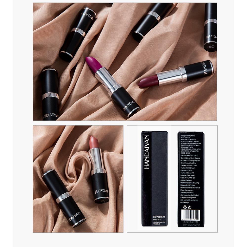 HANDAIYAN Velvet Matte Red Высококачественная мягкая увлажняющая помада тумана нелегко обесцветить