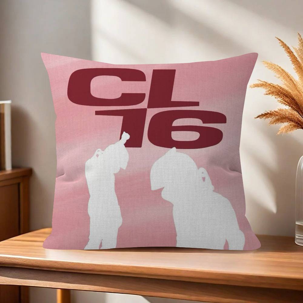 Pillow Covers Cartoon Sofa Decorative Home Doublesided Printing Short Plush Cute Cushion Cover COOL LOGO LLeclerc