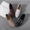 Spring New Small Leather Shoes Women's British Style Single Shoes Women's Retro College Style Large Size Women's Shoes Flat Shoes