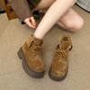 Женские зимние легкие теплые ботинки на толстой подошве на шнуровке, с мягкой стелькой, нескользящие, износостойкие, повседневные кроссовки, плюшевые хлопковые ботинки Мартин