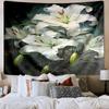 Golden Lily Bloom Tapestry Room Decoration Wall Hanging for Living Room Bedroom, dormitory, Birthday and Christmas gifts