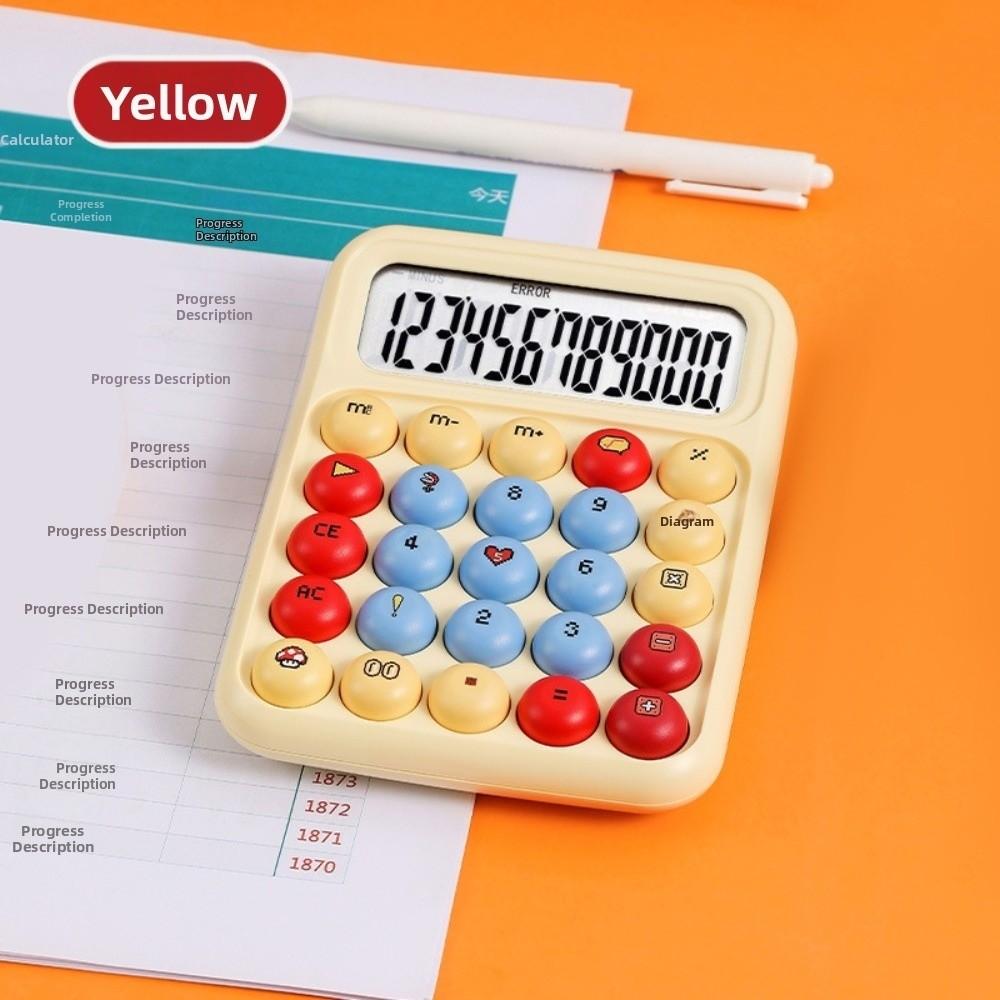 Cartoon Mechanical Button Calculator Electronic Calculators  Accounting Office Student