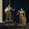 Скандинавский Рыцарь Победы Креативная Статуэтка Персонажа Роскошные Ремесла Украшения для Дома и Офиса Винтажная Фигурка Рыцаря в Доспехах
