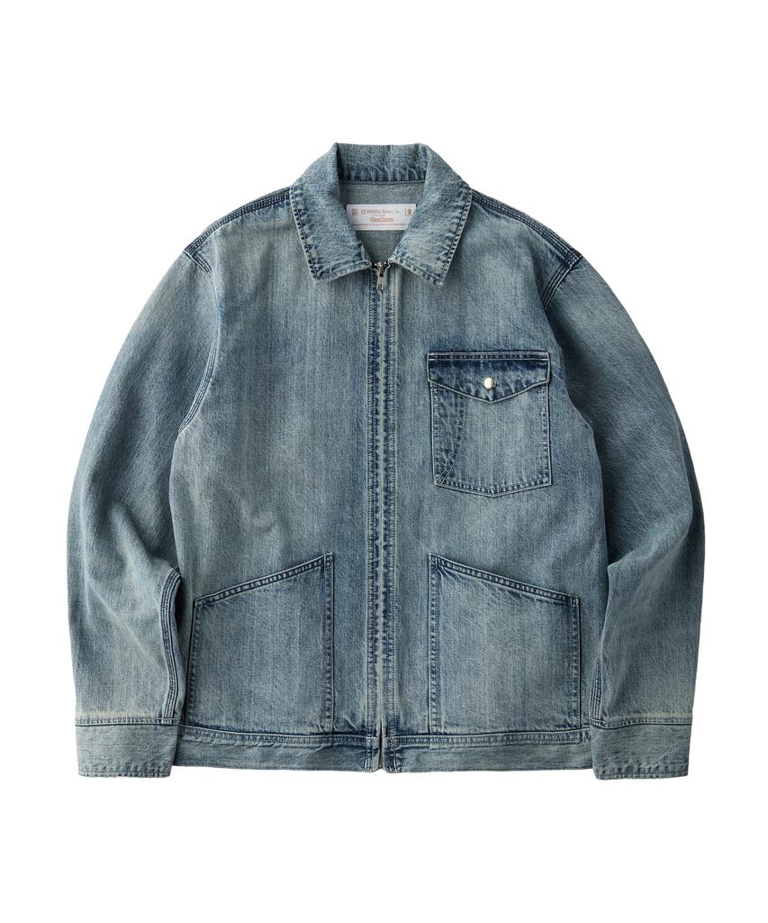 Universal Overall [Japan Heritage Line] Cone Denim Zip Up Jacket Light Blue