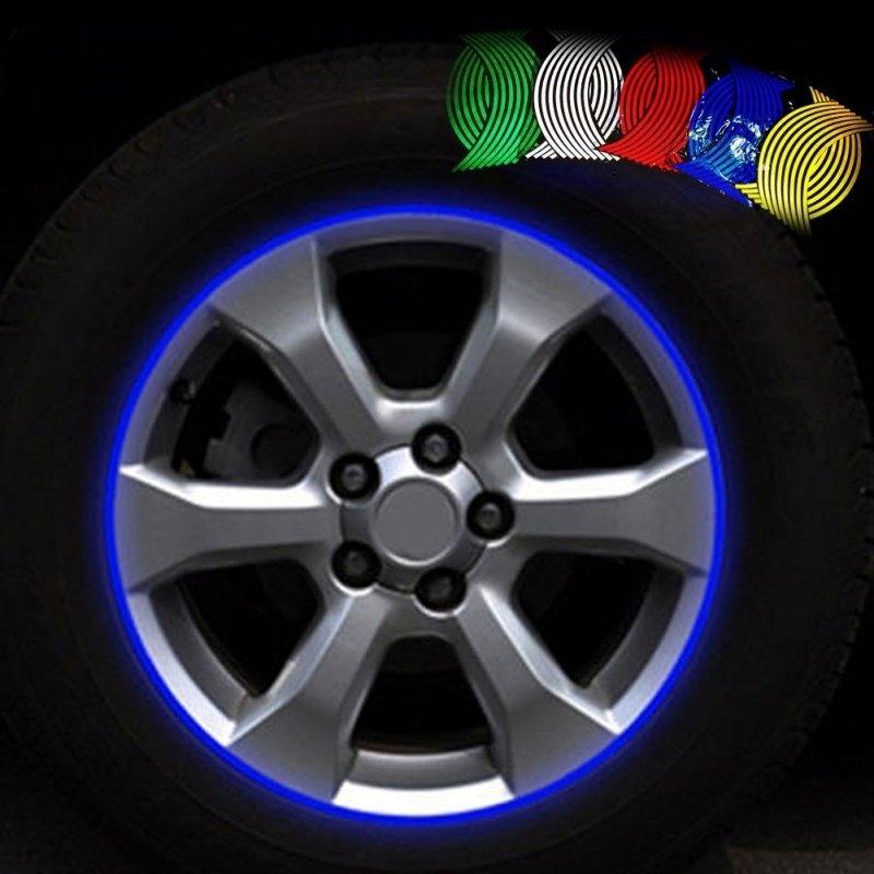 16Pcs Sticker Reflective Rim Stripe Tape Tape Pet Reflective Decal Sticker Bike Motorcycle Car