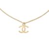 Chanel [24P Стиль Весна-Лето] Однотонное Ожерелье-Кулон с Декором Двойная C Женское Золотое