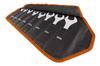Double-ended open-end wrenches, super thin, 5.5 x 27 mm, set of 8, fabric case