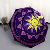 Zodiac Sun & Moon Symbol StickerUmbrella, Portable 3-Fold Umbrella for Men & Women,Christmas Gift ES304