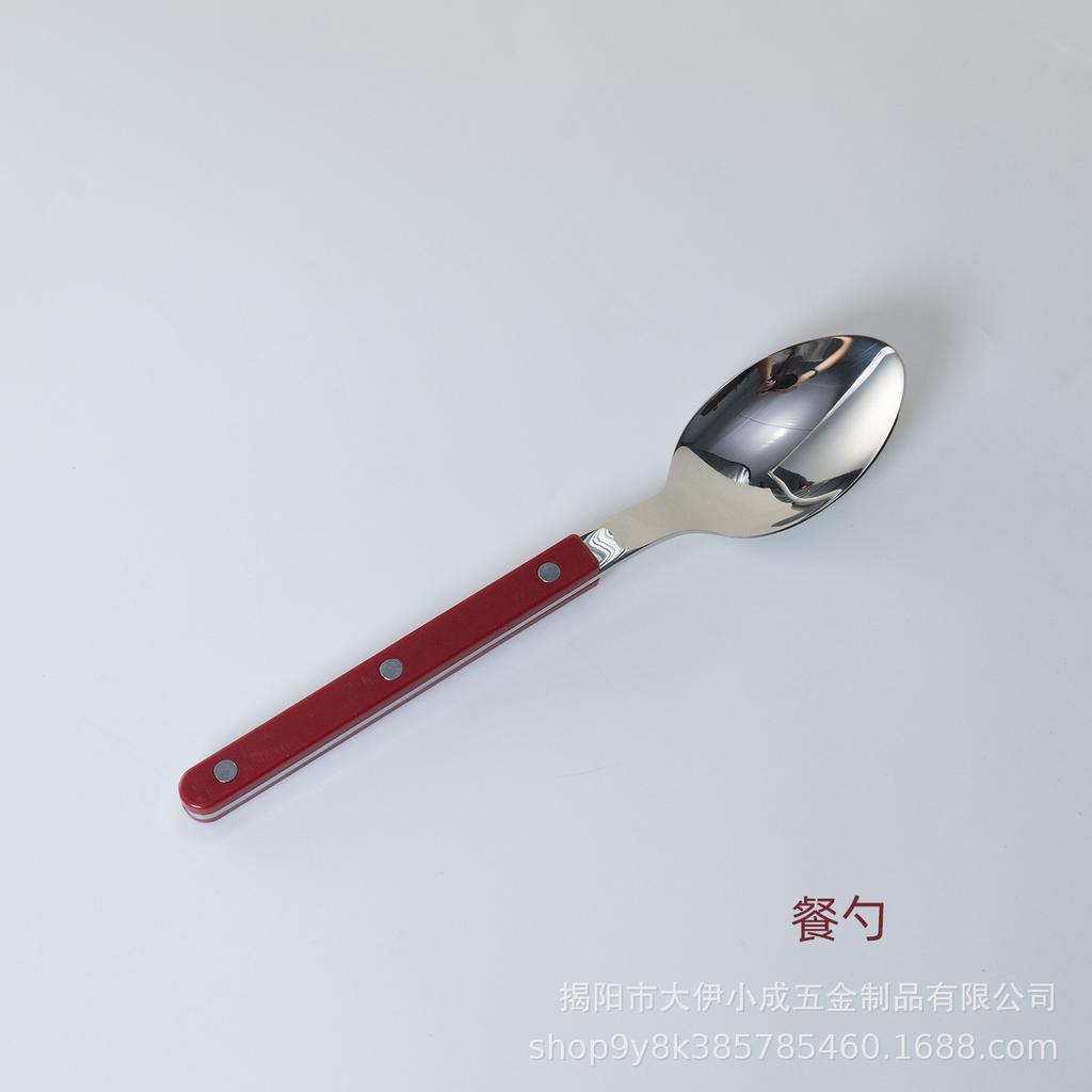 Набор столовой посуды для западного ресторана из нержавеющей стали 304, бытовой, с ручками-зажимами, нож, вилка, ложка, ручки под мрамор, нож для масла, десертная ложка