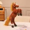 Horse Plush Doll Cute Foal Shape Stuffed Animal Soft Pony Plush Toy Skin-Friendly Comfortable Birthday Gift for Children