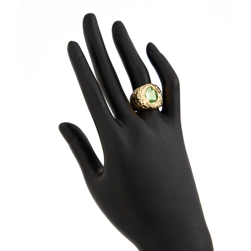 Exaggerate Colored Crystal Rings Gold Metal Open Ring Adjustable Rhinestone Rings Daily