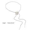 Delicate Star Pendant Necklace Stylish Neck Jewelry Pullable Star Necklace Chain Necklace Perfect Gift for Fashion Lady