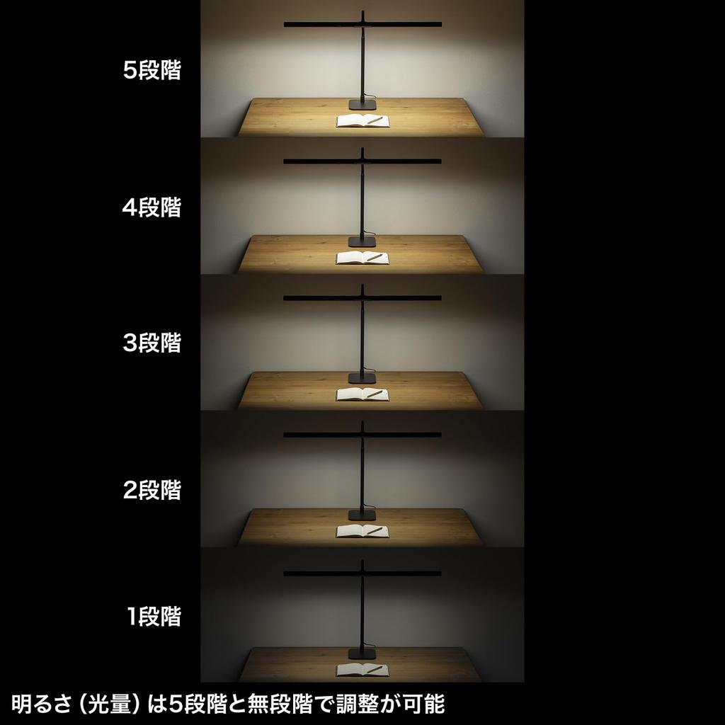 Sanwa Supply LED Desk Arm Light/Flexible LED-DESK3BK