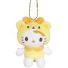 Корпорация Накадзима Hello Kitty Маленький Превращающийся Брелок Желтая Плюшевая Игрушка 11x8.5x4.5см